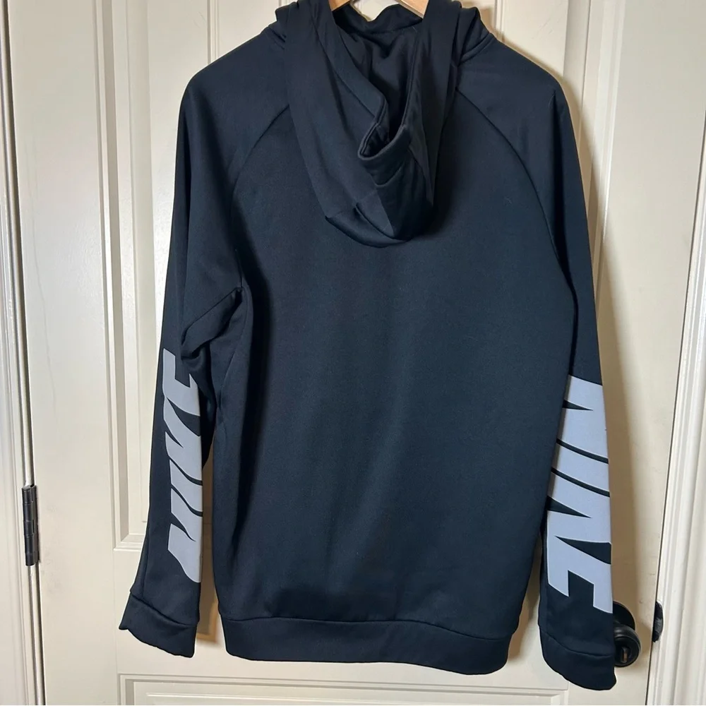 Nike Thermafit Men’s Black Hoodie, Long Sleeve, Center Pocket, Athletic,‎ Large
